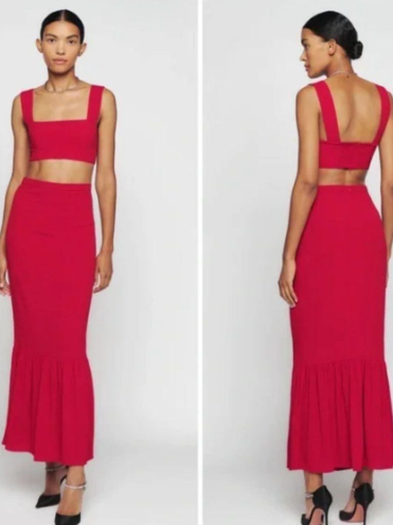 Reformation Azella Two Piece In Cherry